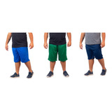 Kit 3 Short Calção Futebol Academia Plus Size