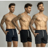 Kit 3 Short Masculino Bermuda Praia Casual Mauricinho Rf 004