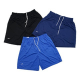 Kit 3 Short Masculino Elite Plus Size Futebol Academi P A G4