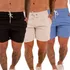 Kit 3 Short Masculino Linho Bermuda Social Mauricinho Slim