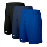 Kit 3 Shorts Academia Futebol Corrida