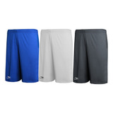 Kit 3 Shorts Academia Futebol Treino