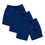 Kit 3 Shorts Bermuda Bebê Infantil Menino Tapa Fralda Verão