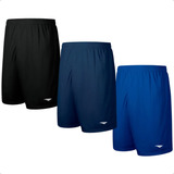 Kit 3 Shorts Calção Futebol Academia Treino Corrida Penalty