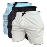 Kit 3 Shorts Esportivo Treino Academia Dryfit Premium