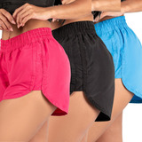 Kit 3 Shorts Feminino Moda Praia Piscina Tactel Verão Beach