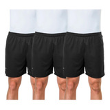 Kit 3 Shorts Masculino Elite Calção Academia Futebol Cordão