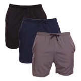 Kit 3 Shorts Masculinos Tactel Praia Corrida Academia Treino