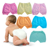 Kit 3 Shorts Tapa Fralda Infantil Bebê P M G Liso Básico