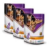 Kit 3 Sílica Gel Gatos Areia Sanitária Pet Mec Silica 1 2kg