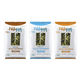 Kit 3 Snack De Alga Marinha Tradicional Wasabi E Barbecue