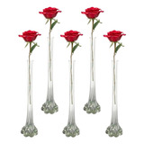 Kit 3 Solitário Vidro Decoração De Mesa Enfeite Para Flor