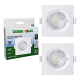 Kit 3 Spot Led 7w Embutir Quadrado Alltop Par20 Taschibra