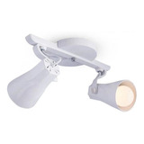 Kit 3 Spot Trilho Duplo Octa 2 Sobrepor Direcionável Branco