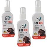 Kit 3 Spray Amargo Repelente Bite Stop Pet Clean Para Cães Evita Mordeduras Destruição De Objetos E Automutilação
