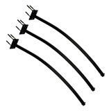 Kit 3 Suporte Braço Para Refletor Led Comum Curvado 60 Cm