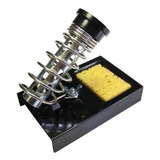 Kit 3 Suporte Para Ferro De Soldar Com Mola Esponja Vegetal