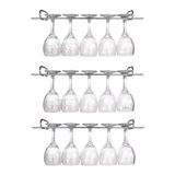 Kit 3 Suporte Porta Taças Gourmet 42cm Cromado Armário Susp 