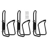 Kit 3 Suportes Para Garrafinha De Alumínio Preto Para Bicicleta MTB Speed Leve E Resistente - Suporte Para Caramanhola- Acessório Para Ciclismo Ideal Para Bikes De Estrada- Mountain Bike E Passeio