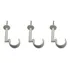 Kit 3 Suportes Teto Para Varão Cortina 28mm Várias Cores Cor Branco