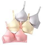 Kit 3 Sutia Amamentacao Com Bojo Amamentar Abre Facil Gr Vida Damasco Rosa Cinza GG