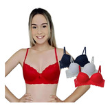 Kit 3 Sutiãs Sutian Soutien Sutien Rendado Bojo Atacado