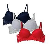 Kit 3 Sutiãs Sutian Soutien Sutien Rendado Bojo