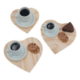 Kit 3 Tábuas De Coração Em Pinus p 15cm M 23cm G 26cm 
