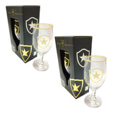 Kit 3 Taças 330ml Vidro Time Botafogo Edição Série Ouro Selo