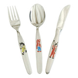 Kit 3 Talheres Infantil Em Aço Inox Nobre Meridional