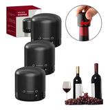 Kit 3 Tampa Vinho Rolha Garrafa Pressão Vácuo Plástico