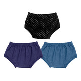 Kit 3 Tapa Fralda Short Menino Menina Roupa De Bebê Algodão