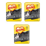 Kit 3 Tapetes Higiênico Gel Keldog Slim Carvão Ativado 30un