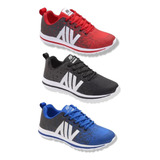 Kit 3 Tenis Masculino Super Barato Leve Caminhada Academia