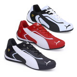 Kit 3 Tênis Puma Scuderia Ferrari New Sapato Unissex