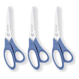 Kit 3 Tesoura Multiuso Costura Mundial Grande Cortfacil 24cm