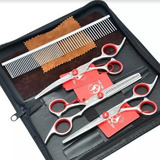 Kit 3 Tesouras Banho Tosa Pet Shop Profissional 6 Polegadas