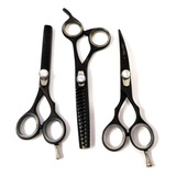 Kit 3 Tesouras Para Rostinho profissional Banho E Tosa Pet
