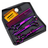 Kit 3 Tesouras Pet Shop Profissionais Banho Tosa 7 Polegadas