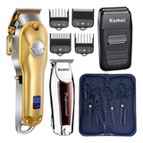 Kit 3 Tesouras Profissional Barbeiro Cabelo Máquinas Corte Cor Preto 110v 220v