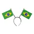 Kit 3 Tiaras Com Bandeira Do Brasil P/ Seleção Copa Carnaval