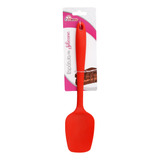 Kit 3 Tip De Espátulas Colher Concha Silicone Vermelha 5 Pçs