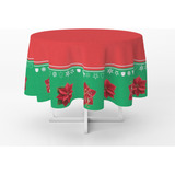 Kit 3 Toalha De Mesa Natal Quadrada Ou Redonda 150x150cm