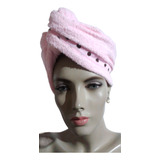 Kit 3 Toalhas Turbante Grande Seca Cabelo Rápido Microfibra