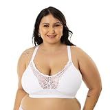 Kit 3 Top Academia Fitness Reforçado Nadador Plus Size Renda -BR- Numérico- 46- 48- Plus Size- Sortido-