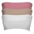 Kit 3 Top Faixa Cropped Clássico Suplex Fashion Feminino