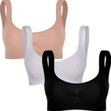 Kit 3 Top Sutia Sem Costura Sem Aro Trifil Sem Bojo Original
