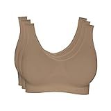 Kit 3 Tops Hanes Alças Largas Sem Costura 5762 Chocolate - XG