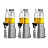 Kit 3 Torre De Chopp Escovada Chopeira Cervejeira Vidro 2 2l