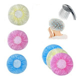 Kit 3 Toucas Para Banho Plástico Impermeável Cabelo Seco